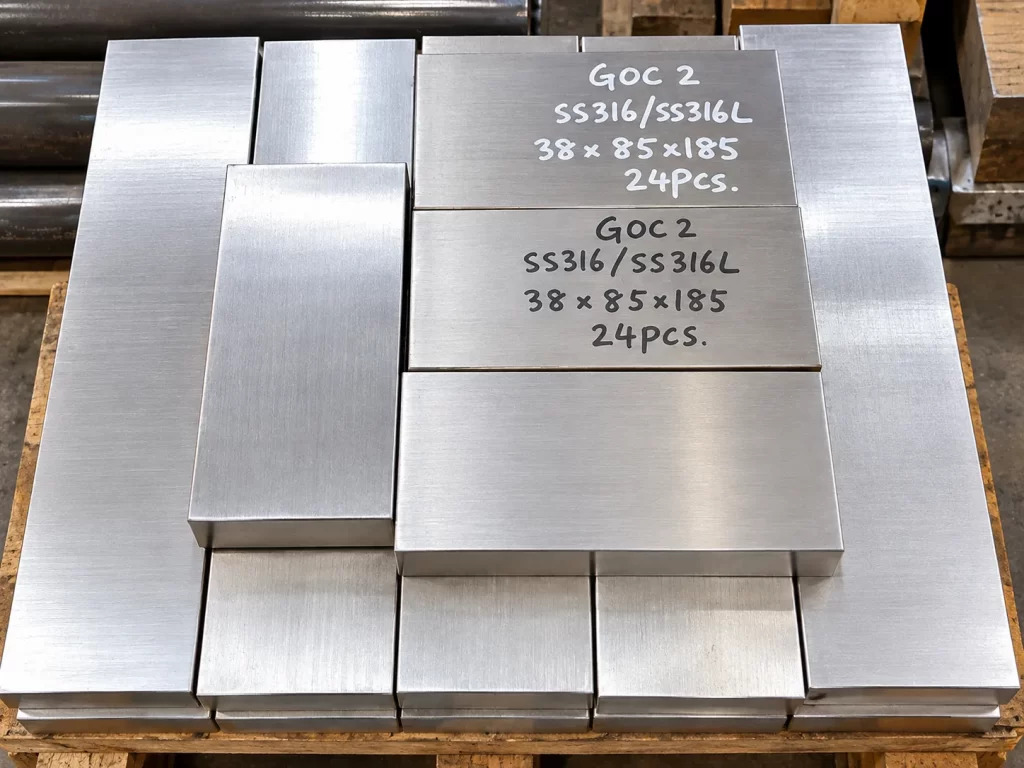 Bandsaw Cut Stainless Steel Plates