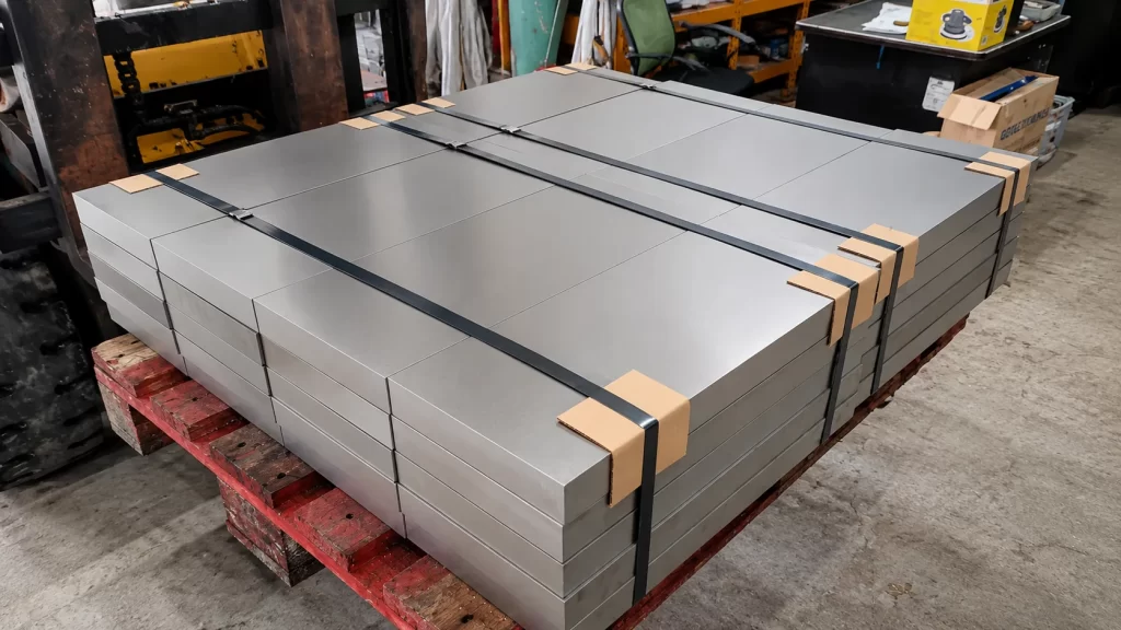 Bandsaw Cutting Stainless Steel Plate